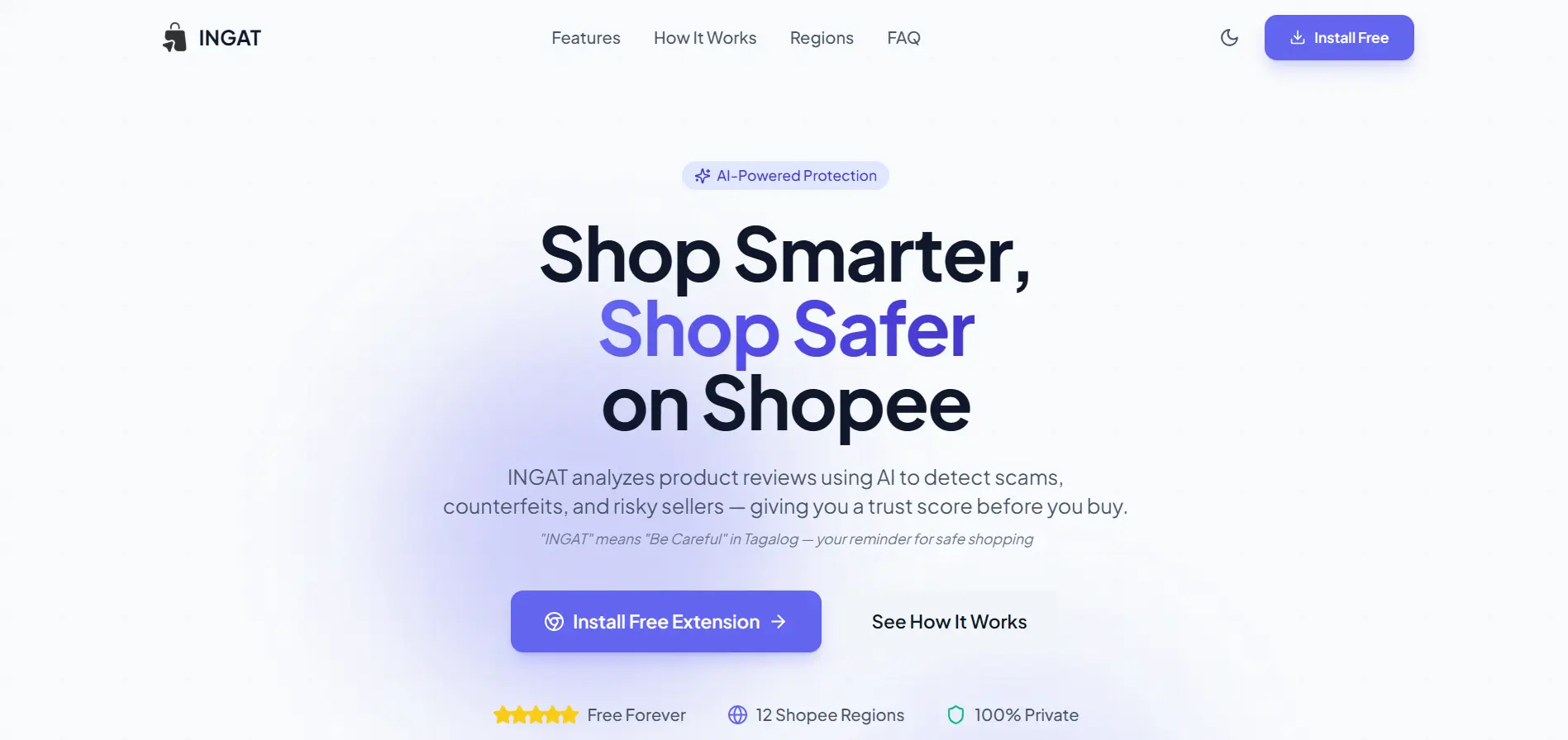 INGAT Landing Page